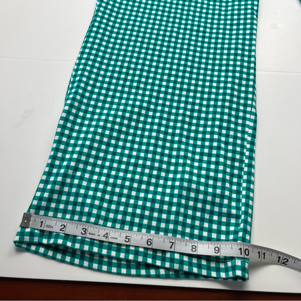 Draper James x Lands’ End Green White Checker Gingham Women 1X 16W - 18W Pajamas - Picture 12 of 13